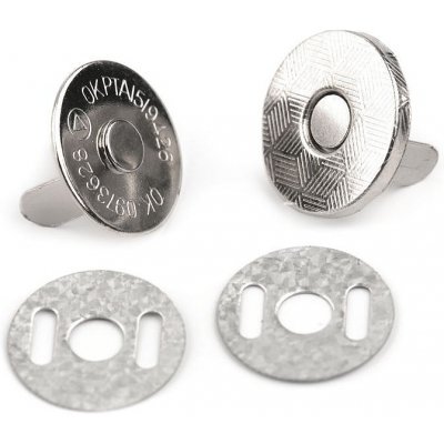 Magnetické zapínání tenké Ø14 mm barva nikl 5sada – Sleviste.cz