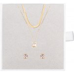 Franco Bene Diamond set náhrdelník a náušnice pozlacený 2278 – Zboží Dáma