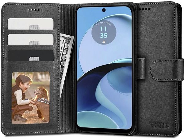 Tech-Protect Wallet knížkové na Motorola Moto G14 černé TEC605310