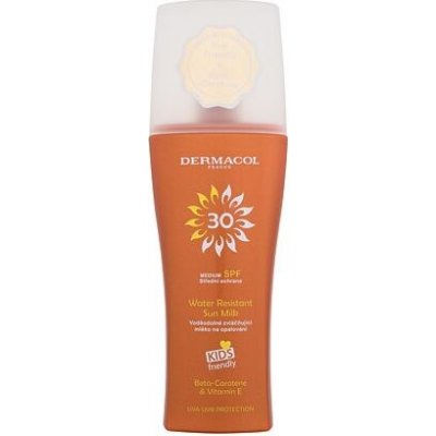 Dermacol Sun Water Resistant Sun Milk SPF30 voděodolné mléko na opalování s betakarotenem a vitamínem e 200 ml