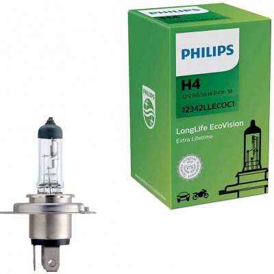 Philips LongLife EcoVision 12342LLECOC1 H4 P43t-38 12V 60/55W – Zbozi.Blesk.cz