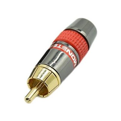 Konektor Monster Cable RCA CINCH červený vidlice samec pozlacený – Hledejceny.cz