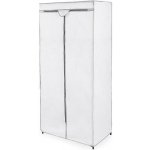 Compactor látková šatní skříň TELLA, kovová konstrukce, na zip, 70 x 45 x 155 cm, bílá – Zboží Dáma