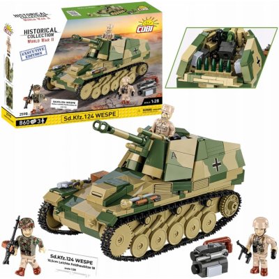 COBI 2598 WW II Německá lehká polní houfnice Sd.Kfz. 124 WESPE 1:28 – Zboží Dáma