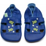 Hopi Hop kožené capáčky Barefoot Rybičky modré – Zboží Dáma