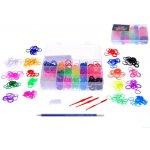 Udělej si svůj náramek - gumičky 1440ks s doplňky v plastové krabičce v sáčku – Zboží Dáma