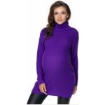 Be MaaMaa dlouhý těhotenský svetr fialová – Zboží Dáma