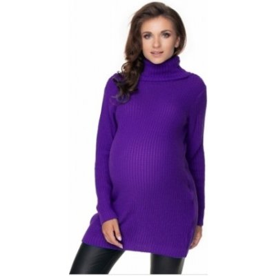 Be MaaMaa dlouhý těhotenský svetr fialová – Zboží Dáma