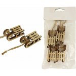 Sáňky přírodní 4 ks D1220/P 4,8 x 2 x 1,5 cm – Hledejceny.cz