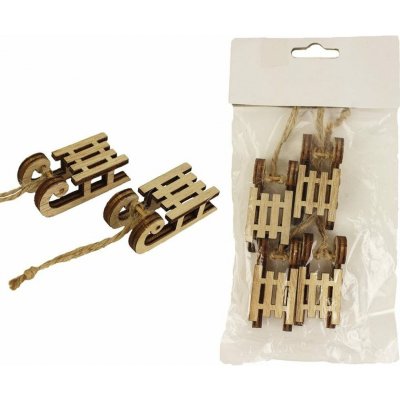 Sáňky přírodní 4 ks D1220/P 4,8 x 2 x 1,5 cm – Hledejceny.cz