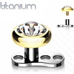 Šperky4U kompletní microdermal piercing kamínek MD028GD-04 – Zboží Dáma