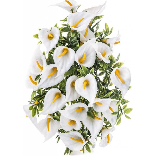 Květina Umělé květiny Kala, bílá, 30 cm, HTH