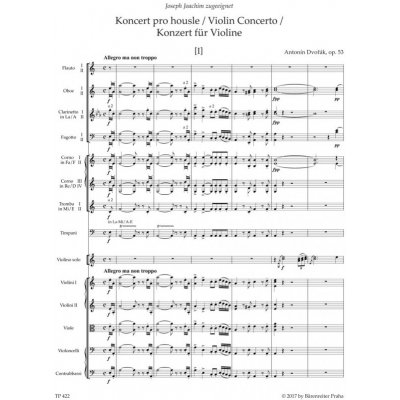 Dvořák Antonín Koncert a moll pro housle a orchestr op. 53 noty – Zboží Mobilmania