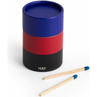 HAY Zápalky Matches Round, cobalt blue, red and black – Zboží Dáma