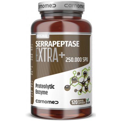 Carnomed Serrapeptase EXTRA + 250.000SPU 120 kapslí – Hledejceny.cz