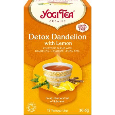 Yogi Tea Bio Detox with Lemon Čistící s citrónem 17 x 1.8 g – Zboží Mobilmania