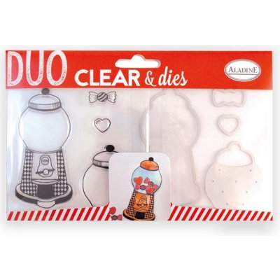 Aladine Vyřezávací šablony a razítka Duo Clear 8 ks Automat na bonbony – Hledejceny.cz