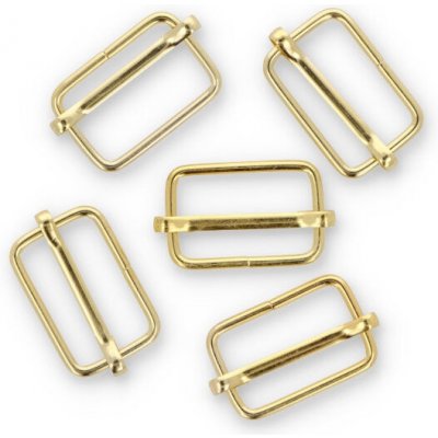 Prima-obchod Posunovač na popruhy šíře 25 mm nikl tmavý, zlatý, barva Zlatá – Zboží Dáma