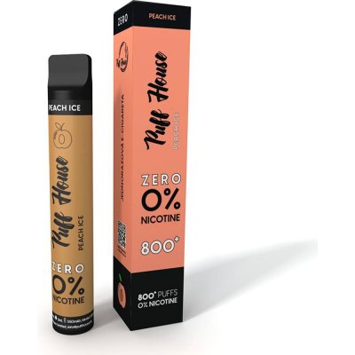 Puff House ZERO Peach ice 0 mg 800 potáhnutí – Sleviste.cz