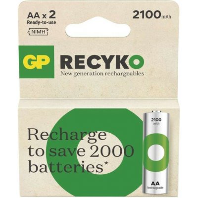 GP ReCyko AA 2100mAh 2ks 1032222211 – Hledejceny.cz