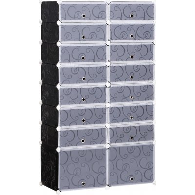 Homcom 837-017 95 x 37 x 160 cm černo-bílý – Zboží Dáma
