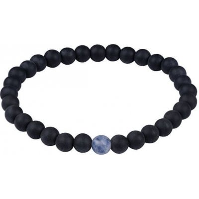 Troli korálkový náramek z onyxu a modrého jaspisu TO2431 – Zboží Mobilmania