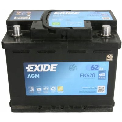 Exide AGM 12V 62Ah 680A EK620 – Hledejceny.cz