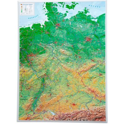 Německo - plastická mapa 60 x 80 cm – Zboží Dáma
