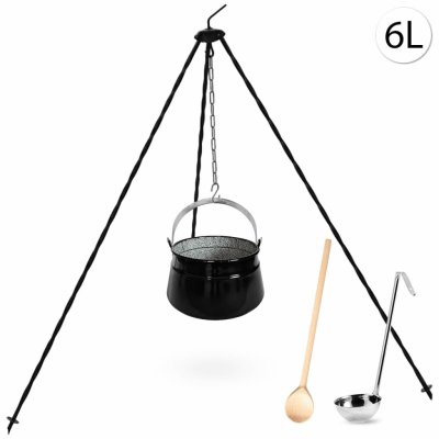 Perfect Home Kotlík s trojnožkou, vařečkou, naběračkou, 6L, 4ks, Set-93 – Hledejceny.cz