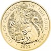 The Royal Mint zlatá mince The Lion of England The Royal Tudor Beasts Royal Mint 2022 1 oz