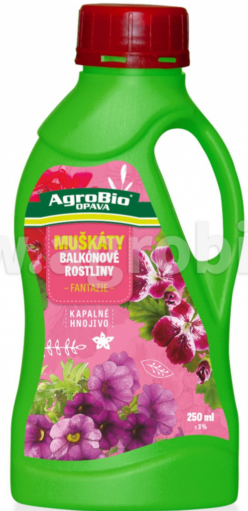 AgroBio FANTAZIE Muškáty a balkónové rostliny 250 ml