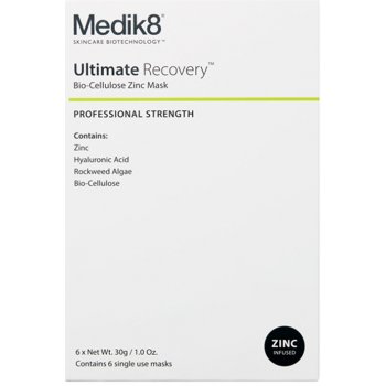 Medik8 Ultimate Recovery Bio-Cellulose Zinc Mask textilní pleťová maska 6 ks