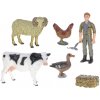 Figurka Zoolandia zvířátka farma s doplňky Farmář s vidlemi