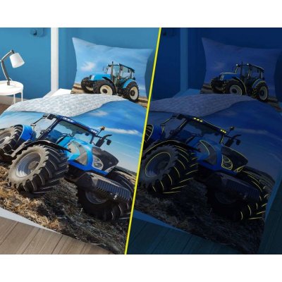 Detexpol Povlečení Traktor červený svítící 100% Bavlna 140x200 70x80 – Zboží Mobilmania