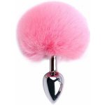 Easy Toys Bunny Tail Plug No. 1 Silver/White Bílý anální kolík s ocasem biały – Sleviste.cz