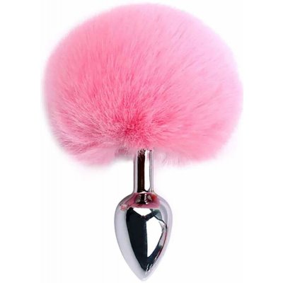 Easy Toys Bunny Tail Plug No. 1 Silver/White Bílý anální kolík s ocasem biały – Sleviste.cz