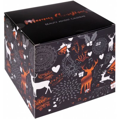 Accentra Advent Beauty Calendar BLACK 24 Days Adventní kalendář s 24 kosmetickými doplňky a produkty pro ženy – Zboží Dáma
