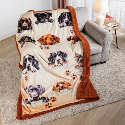 decoDoma ORIGINAL COLLECTION Beránková deka PEJSCI 140x200 – Sleviste.cz