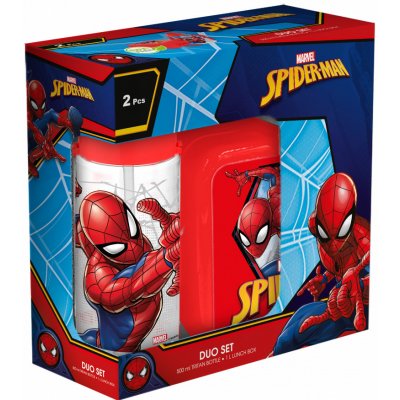 Invictus souprava svačinový box 1l a láhev na pití 500ml Spiderman 2 díly – Zboží Mobilmania