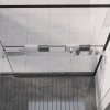 Koupelnový nábytek Nábytek XL Police na stěnu průchozí sprchy chromová 115 cm hliník