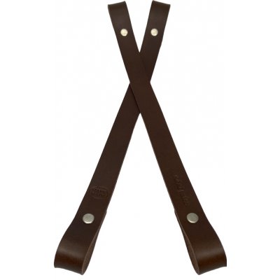 Kreatinka/Popruh kožený HNĚDÝ TMAVÝ Délka: 70cm, Logo: BEZ LOGA, Kovový komponent: Staromosaz – Hledejceny.cz