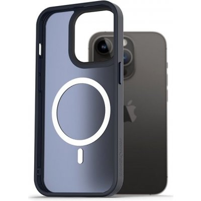 Pouzdro AlzaGuard Matte Case Compatible with MagSafe iPhone 14 Pro tmavě modré