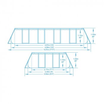 Bestway Power Steel Frame 4,88 x 2,44 x 1,22 m 56671