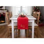 BBK Vánoční ubrus běhoun Christmassy červená 40x140cm – Zboží Dáma