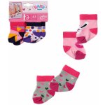 Zapf Creation BABY born Ponožky 2 páry růžové/šedé – Zbozi.Blesk.cz