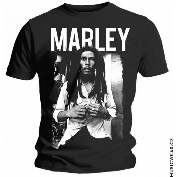 Bob Marley tričko black & white