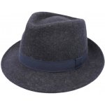 Fiebig since 1903 Klasický trilby klobouk vlněný modrý s modrou stuhou – Zboží Dáma Fiebig since 1903 Klasický trilby klobouk vlněný modrý s modrou stuhou – Zboží Dáma