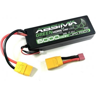 LiPo akumulátor Absima Greenhorn 7,4V / 6000mAh 50C konektor XT90/T-Dean Absima – Sleviste.cz