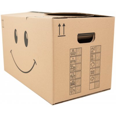 Eobaly.cz krabice na stěhování 492 x 288 x 334 5VVL Smajlík - 5 ks – Hledejceny.cz