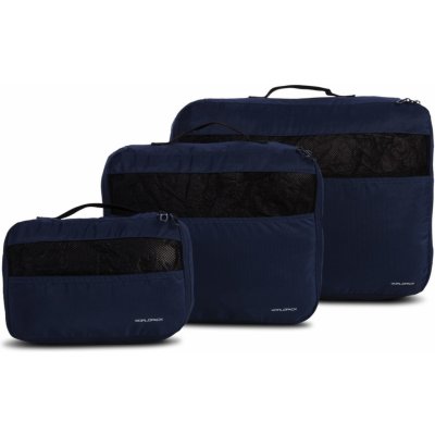 Fabrizio set 3 ks cestovních organizérů na oblečení worldpack S M L 10461-0600 16 L modrá – Hledejceny.cz